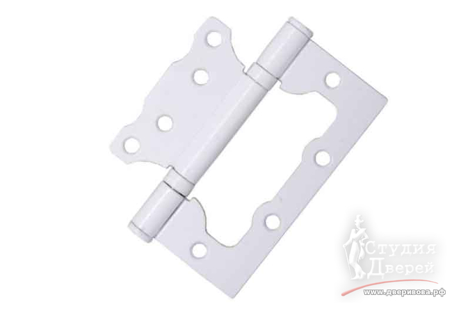 Петля без врезки ARSENAL 100*75*2,5 2BB BL белый